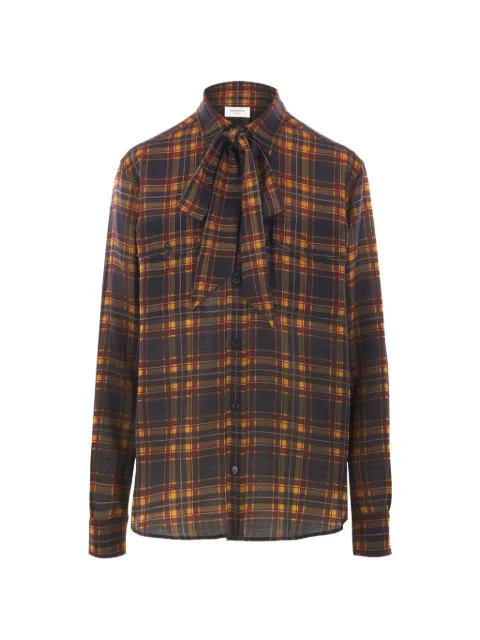 Saint Laurent check-pattern shirt