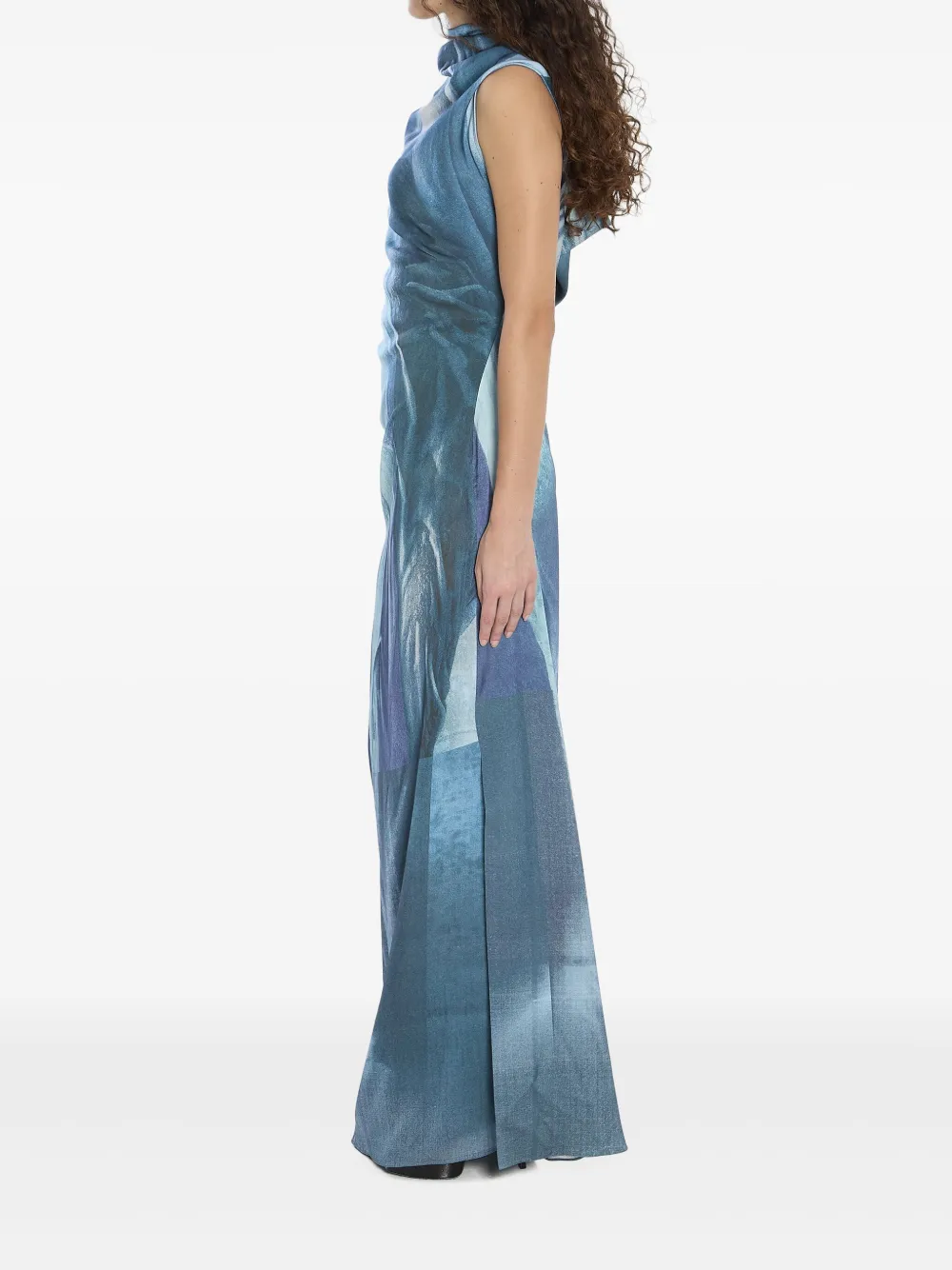 Jean Paul Gaultier Geometric-print Maxi Dress in Blue, view 4