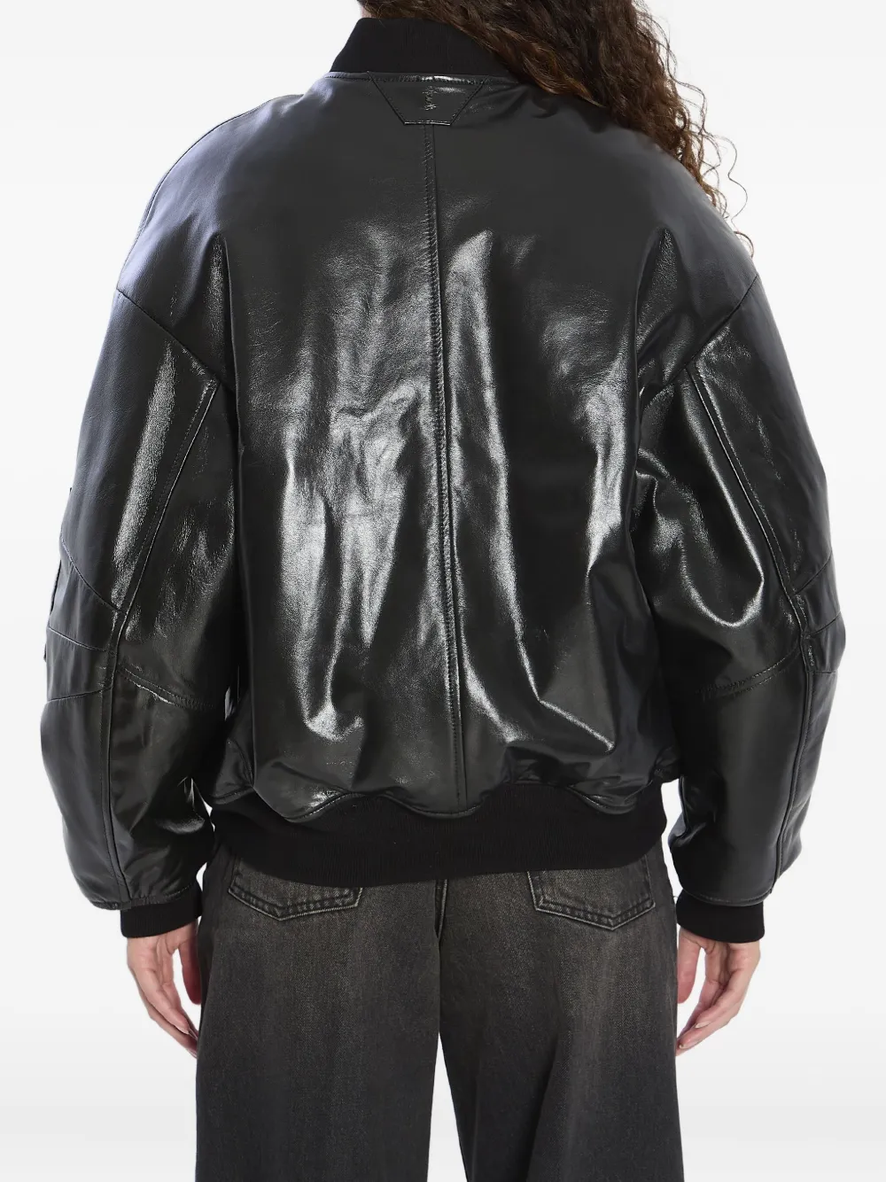 Salvatore Santoro zip-front bomber jacket Zwart