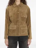 Arma pointed-collar flap-pocket jacket - Brown