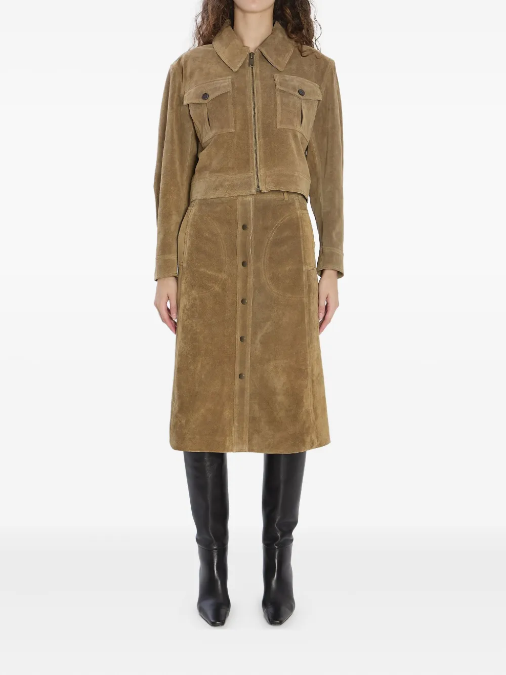 Arma Pointed-collar Zip-front Jacket
