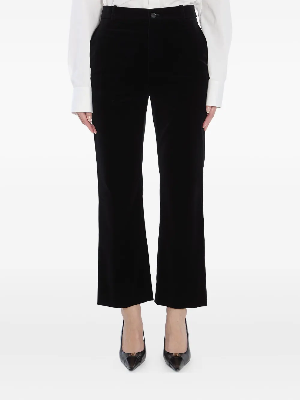 Saint Laurent velvet trousers Zwart