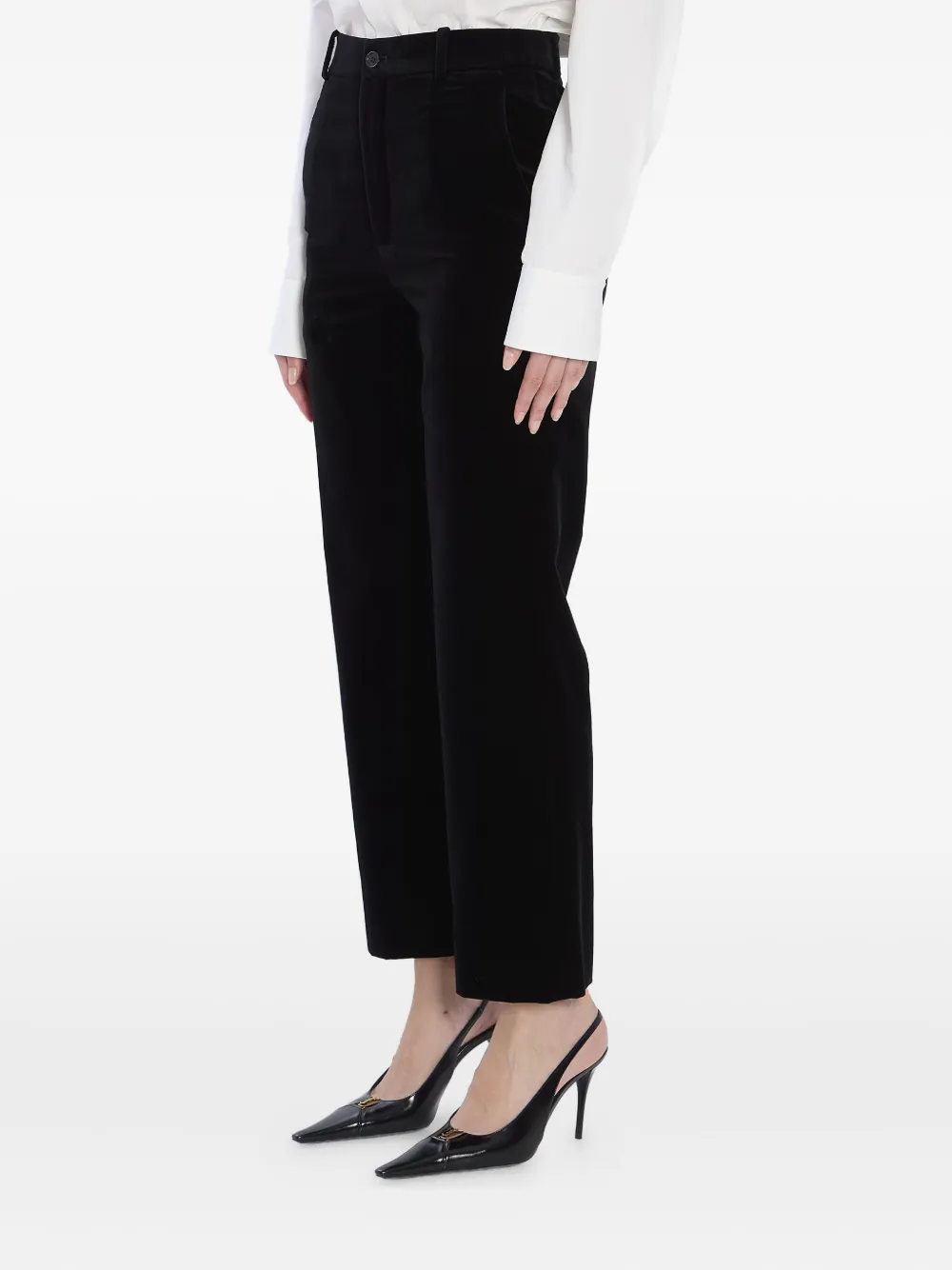 Saint Laurent velvet trousers Zwart
