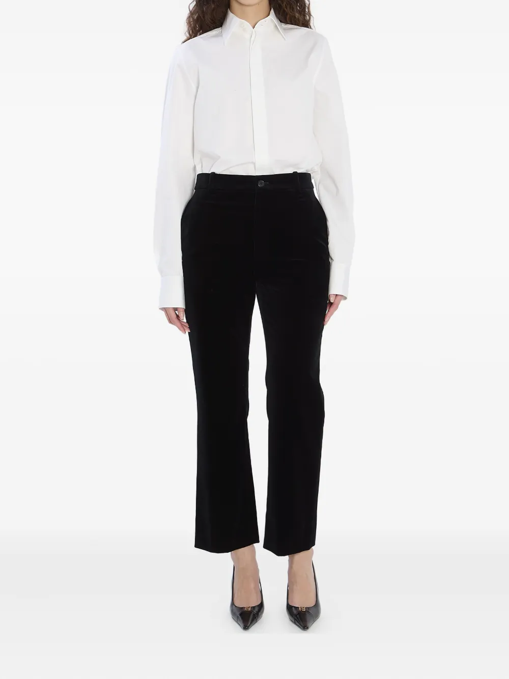 Saint Laurent velvet trousers - Zwart