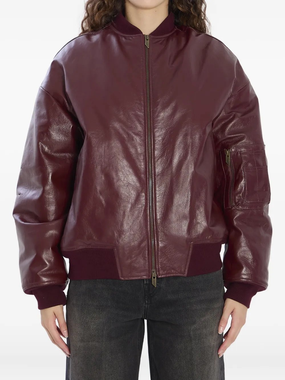 Salvatore Santoro padded leather jacket BORDEAUX|BORDEAUX