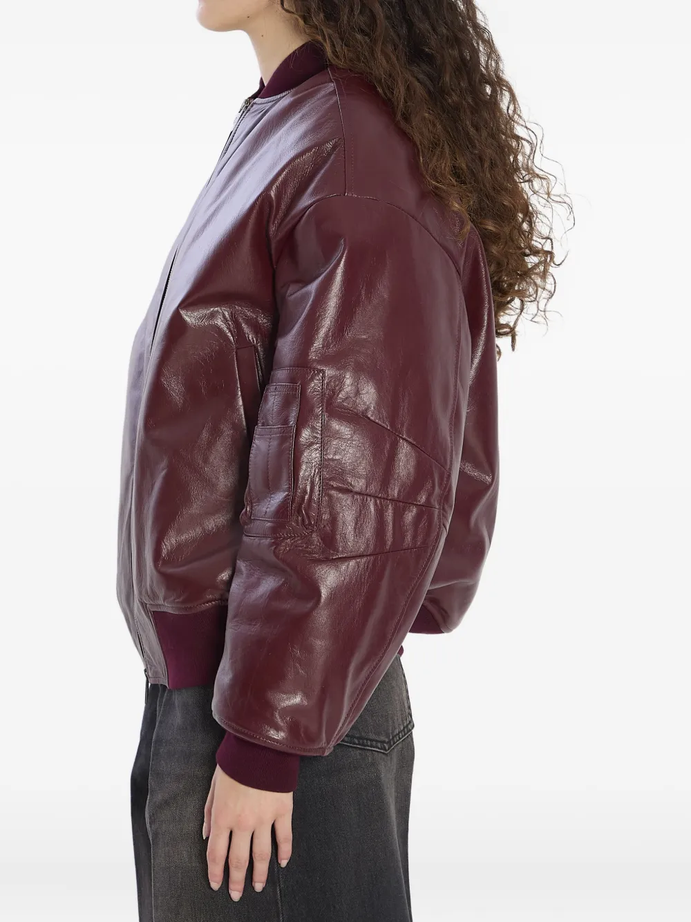 Salvatore Santoro padded leather jacket BORDEAUX|BORDEAUX