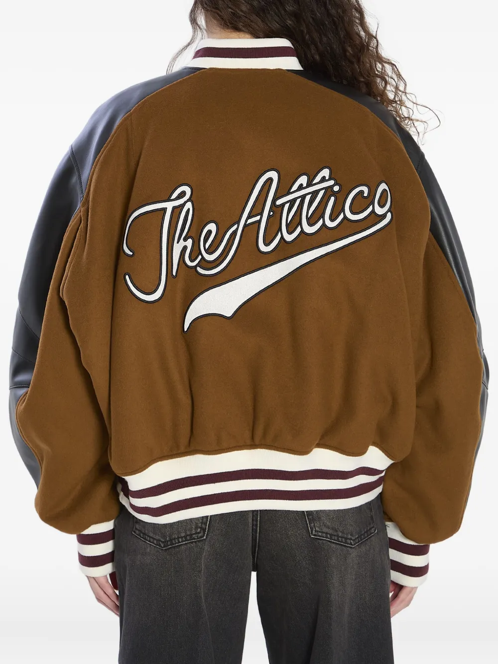 The Attico embroidered-logo bomber jacket Bruin