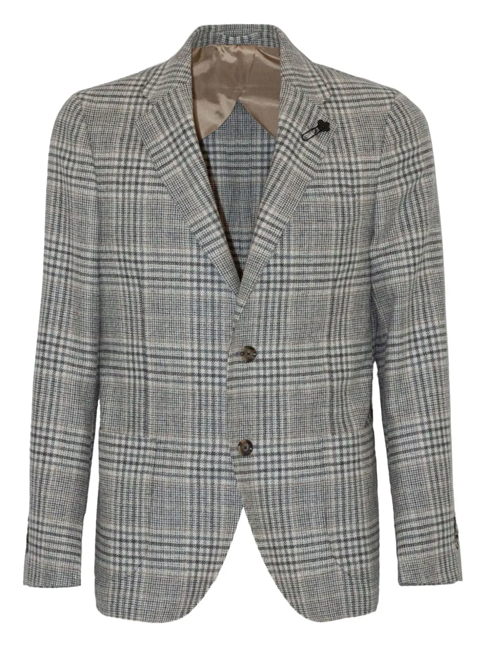 Lardini Geruite blazer Grijs