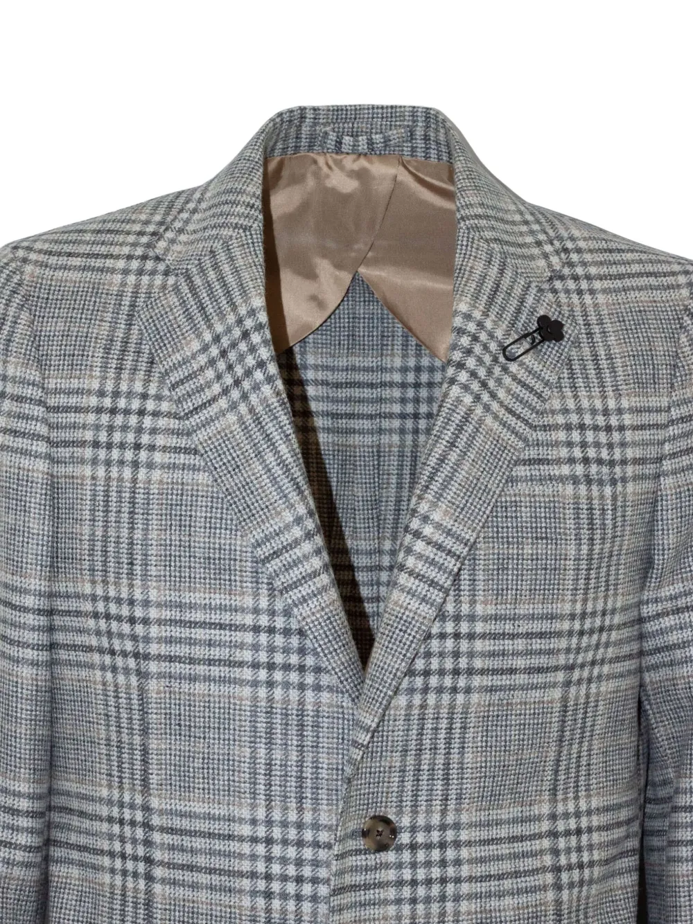 Lardini Geruite blazer Grijs