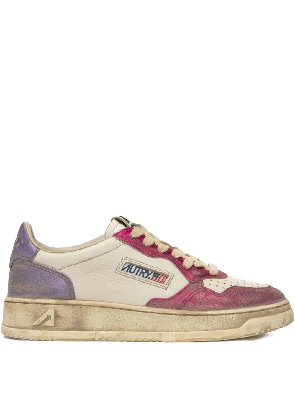 Autry Medalist perforated-toe sneakers Purple