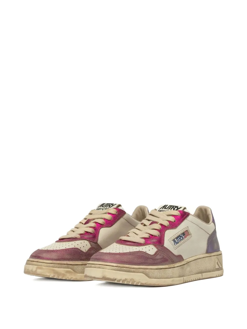 Autry Medalist perforated-toe sneakers Purple