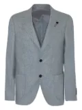 Lardini herringbone brooch-detail blazer - Grey