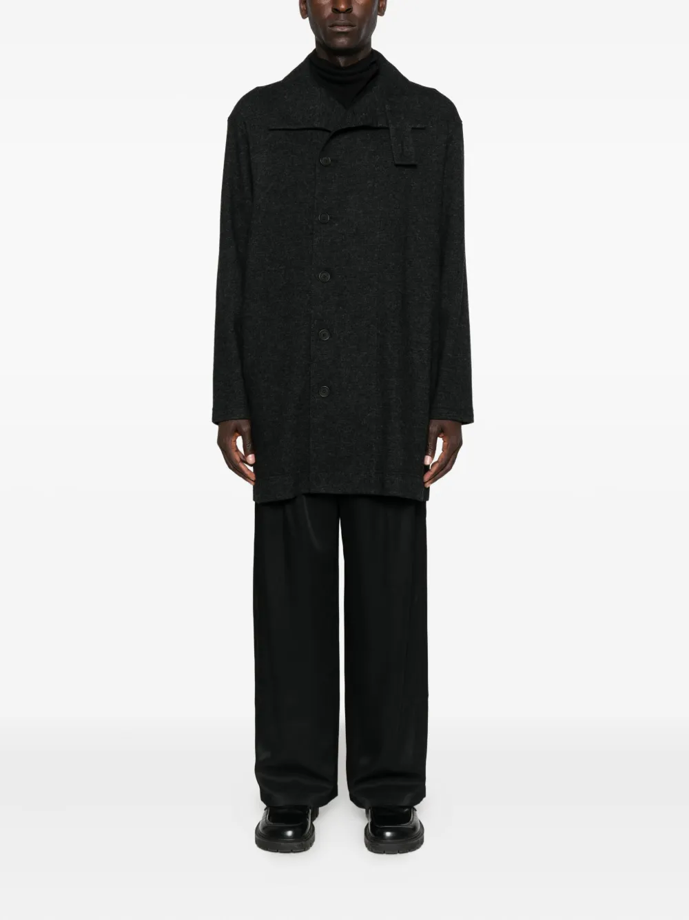 Yohji Yamamoto button-fastening pocket coat | Single Breasted Coats | Image 2