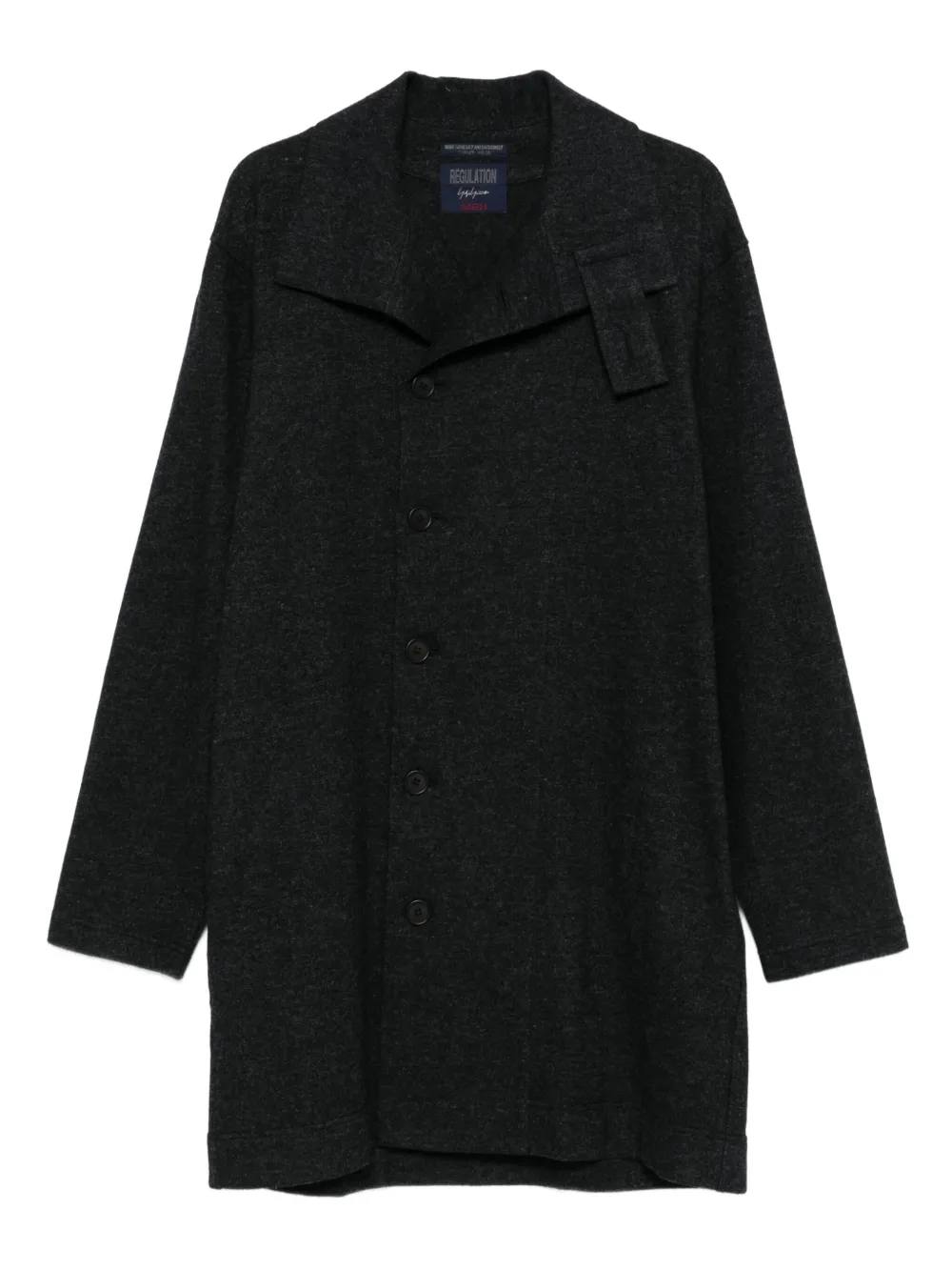 Yohji Yamamoto button-fastening pocket coat | Grey | Image 1