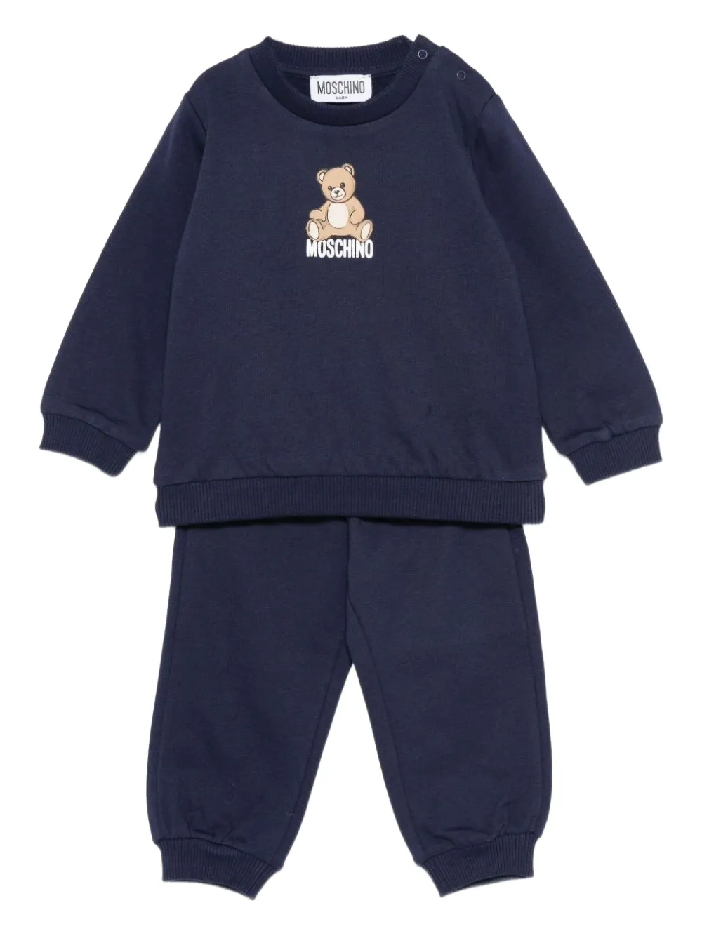 Moschino Kids teddy logo babywear - Blau