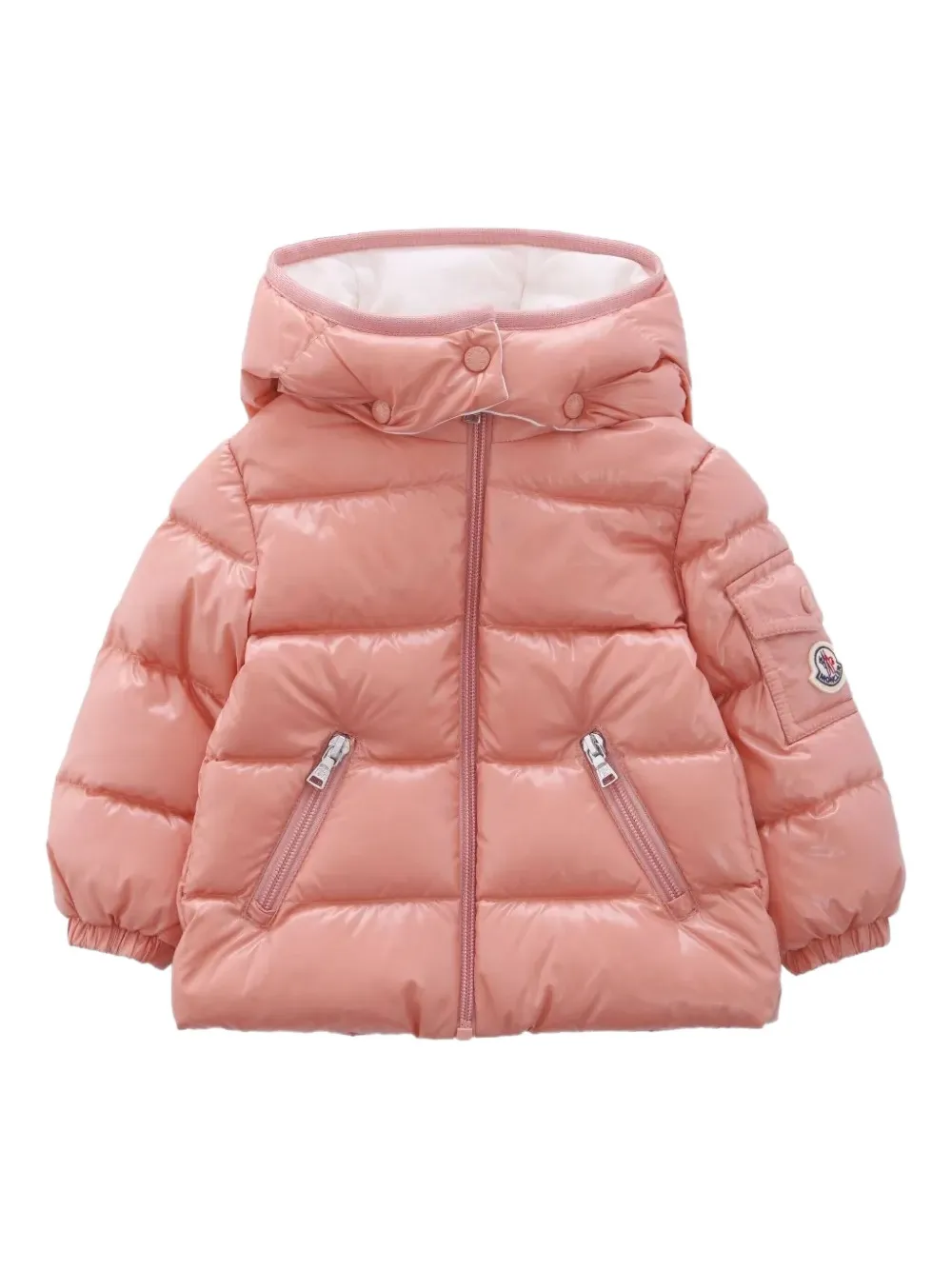 Moncler Enfant padded hooded jacket | Pink | Image 1
