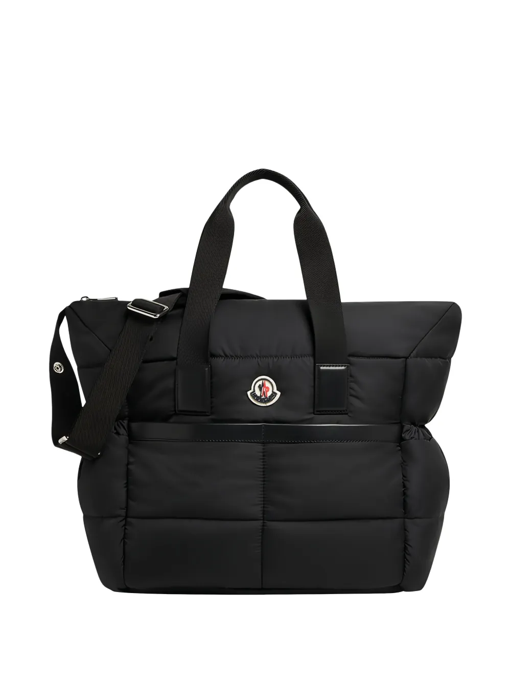 Moncler Enfant quilted handle changing bag | Black | Image 1