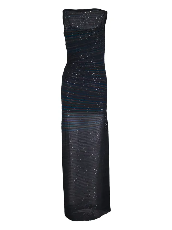 Missoni Sequinned Sleeveless Maxi Dress - Black