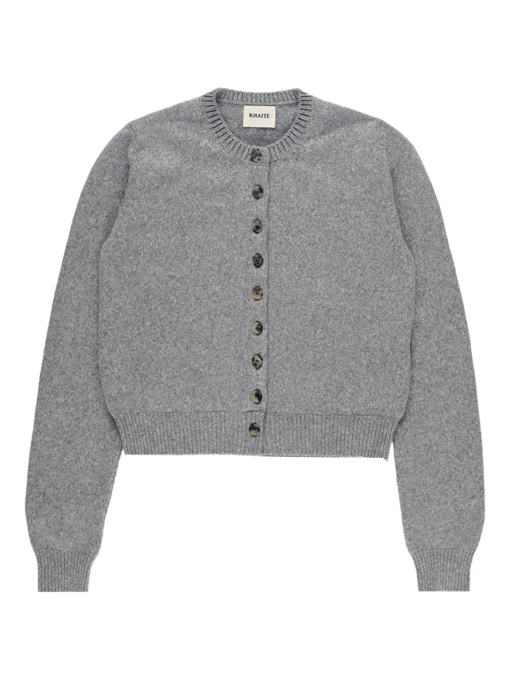 Khaite Button-front Cardigan In Gray