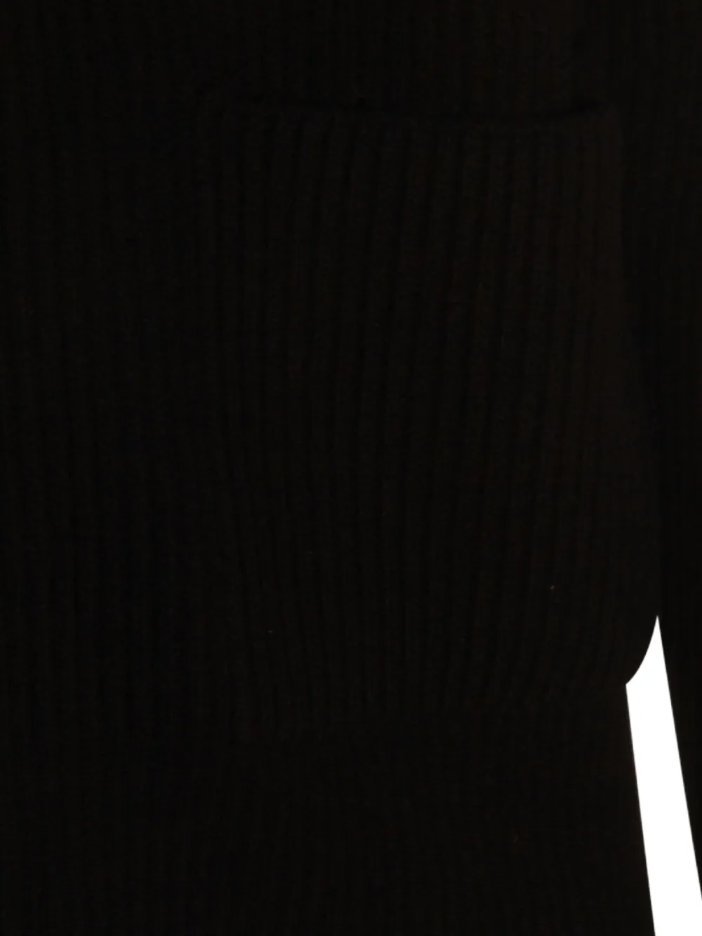 Lardini ribbed zip-up knitted hoodie Zwart