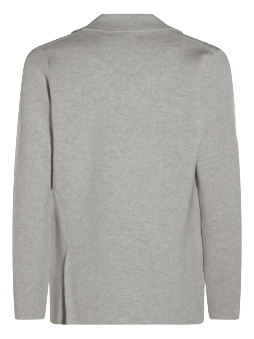 Lardini flower-embellished buttoned cardigan Grijs