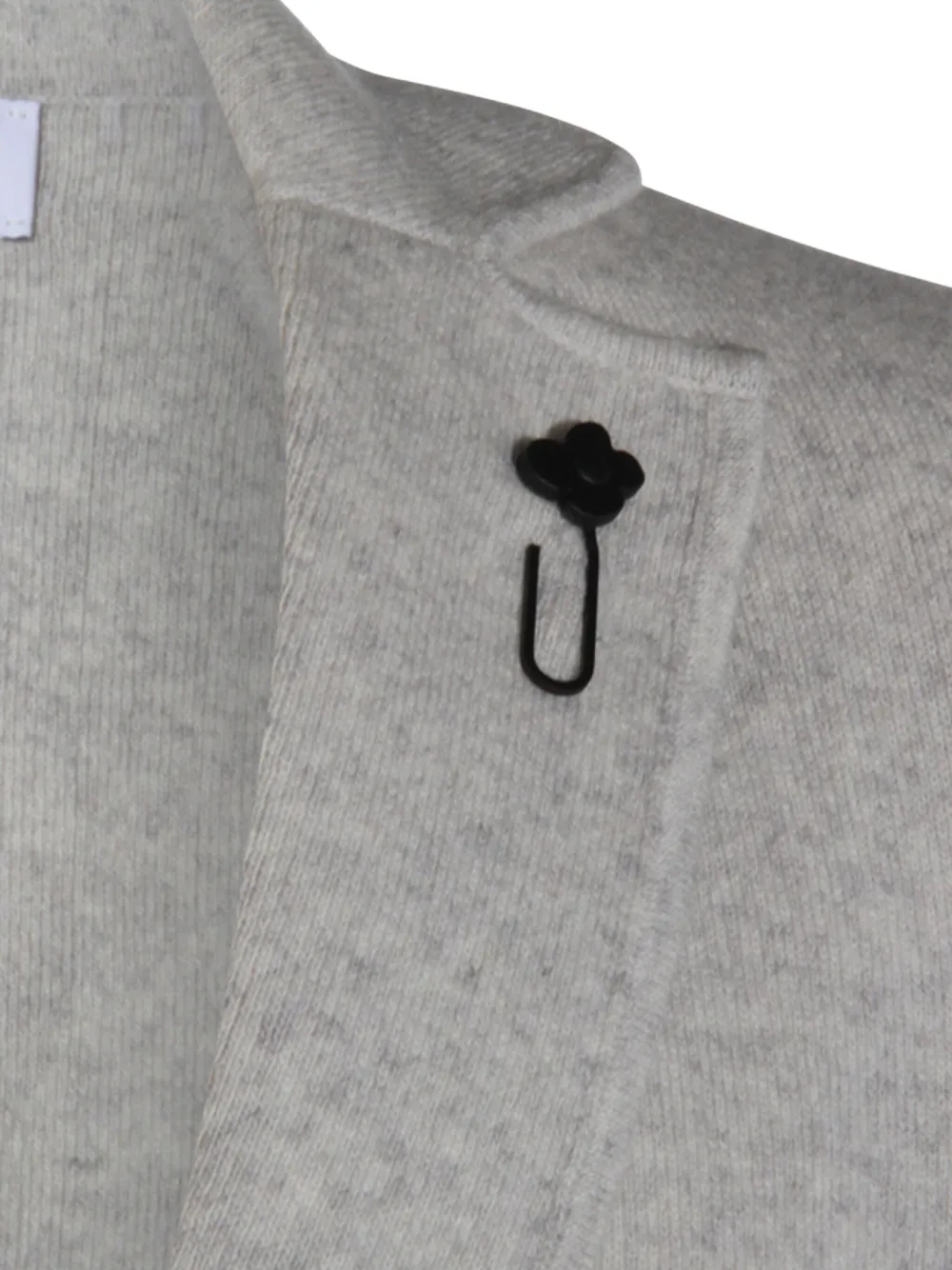 Lardini flower-embellished buttoned cardigan Grijs