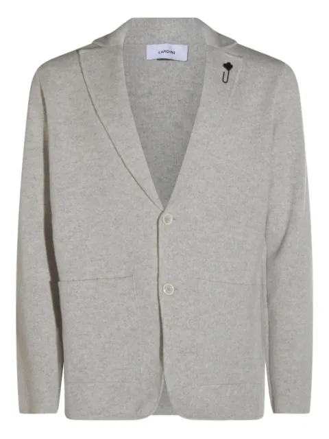 Lardini flower-embellished buttoned cardigan