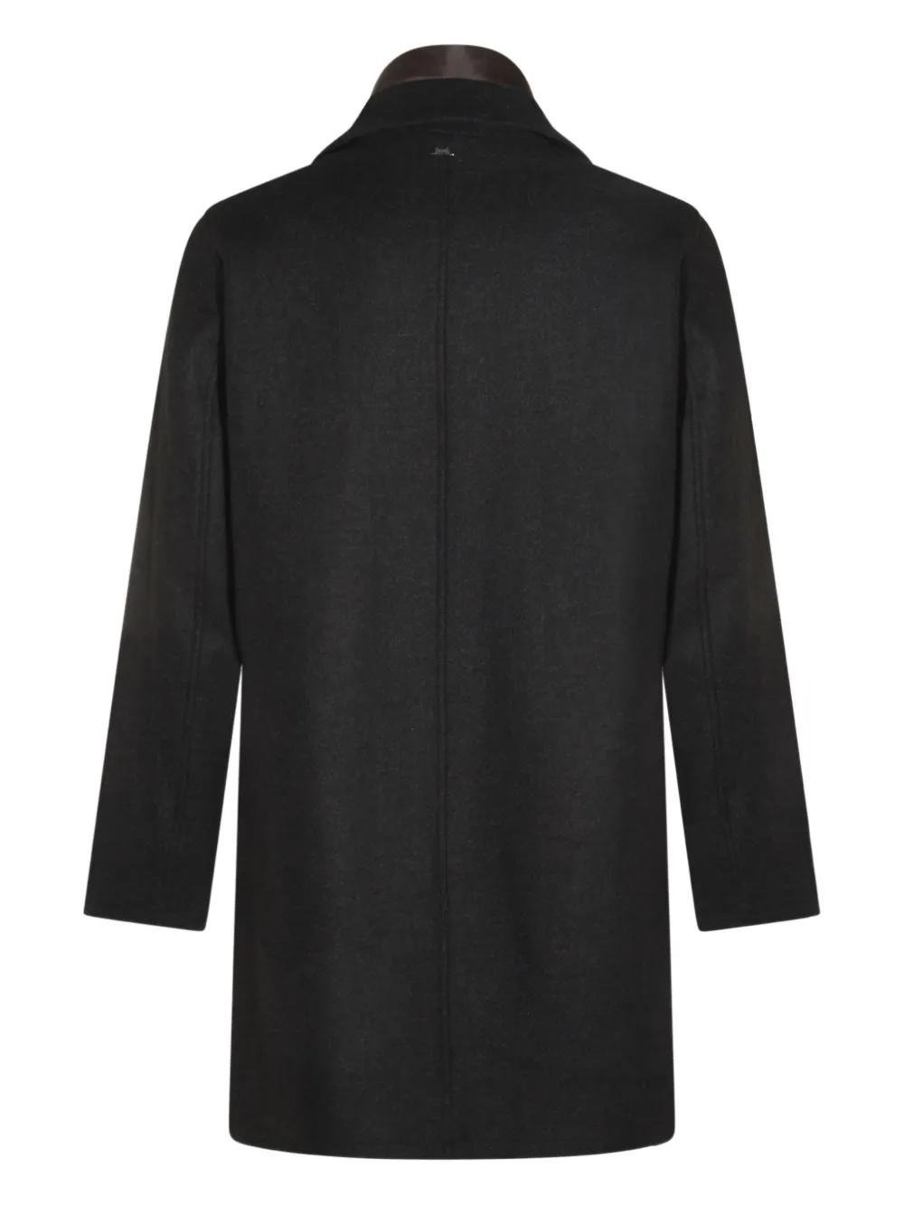 Herno button-fastening detachable-liner coat Zwart
