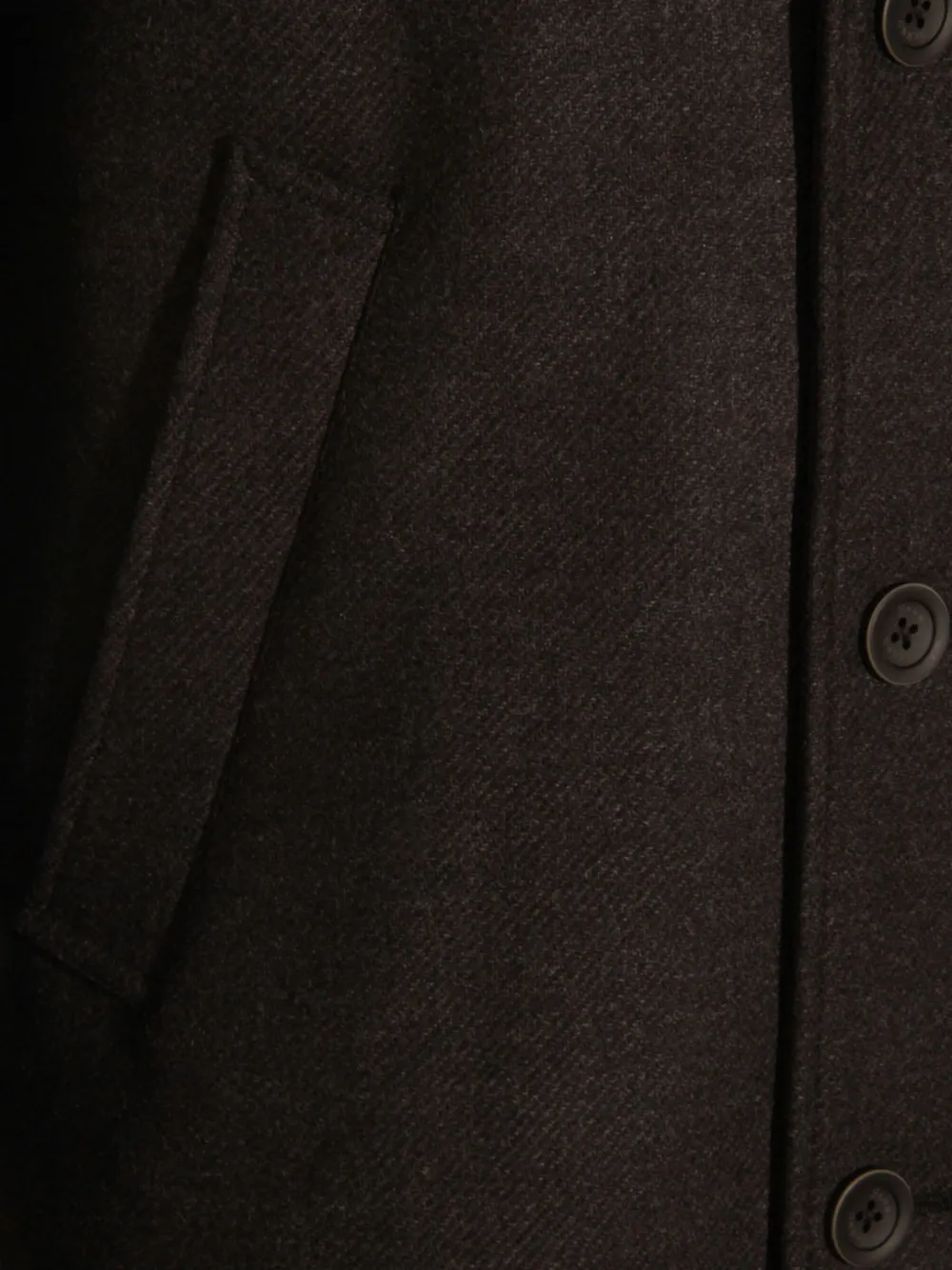 Herno button-fastening detachable-liner coat Zwart