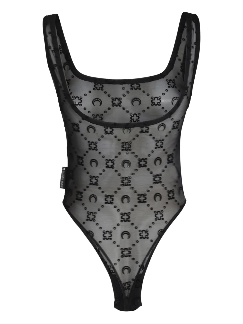 Marine Serre sleeveless bodysuit - Zwart