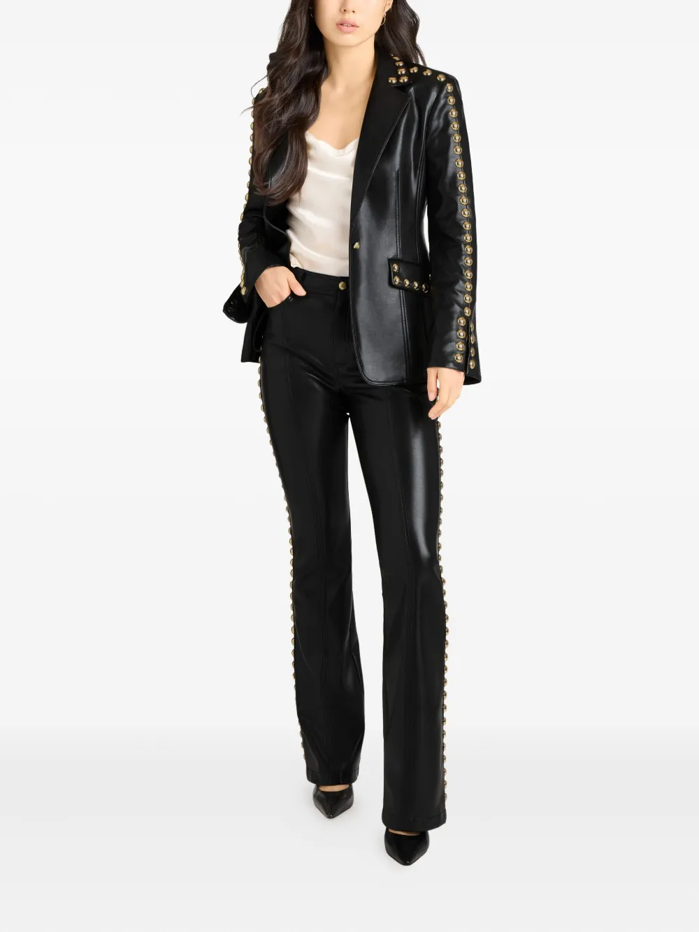 Cinq À Sept Button-embellishment Blazer In Black