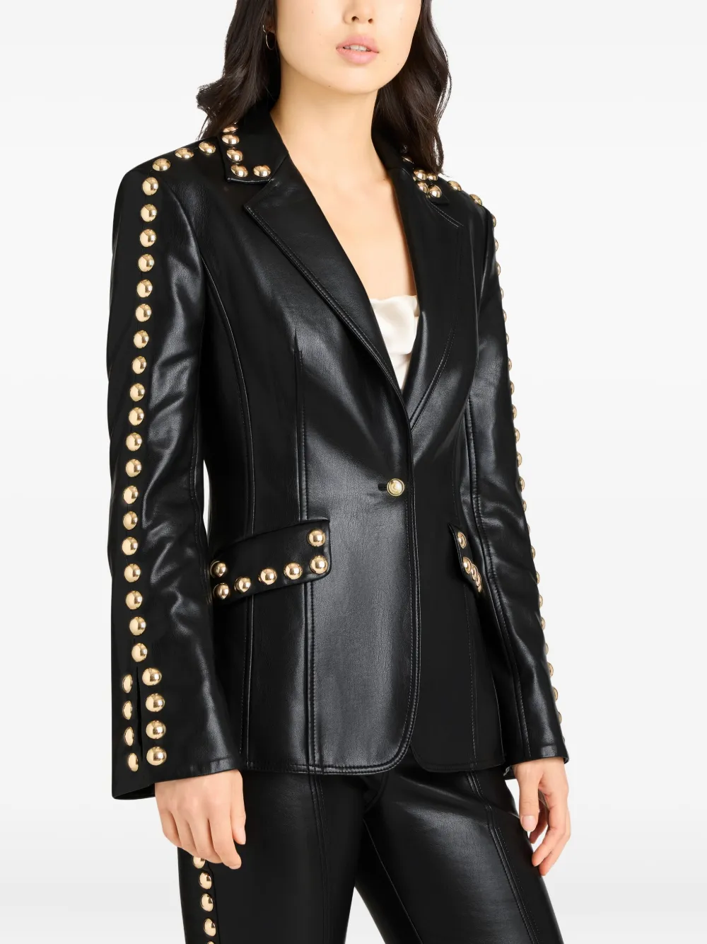 Cinq À Sept Button-embellishment Blazer In Black