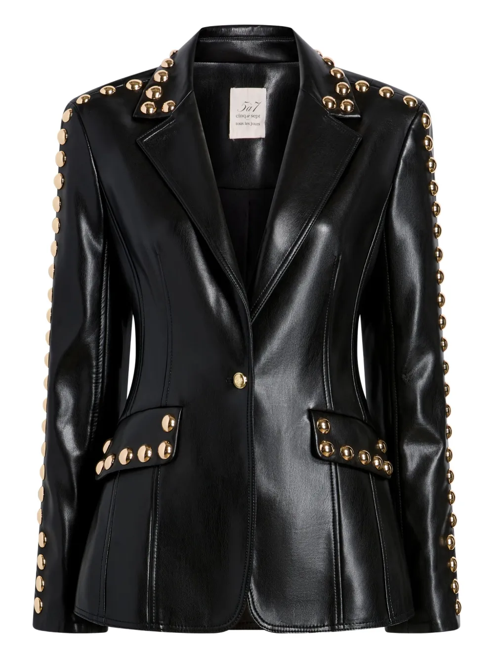 Cinq À Sept Button-embellishment Blazer In Black
