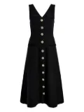 Cinq A Sept embellished-button tweed dress - Black