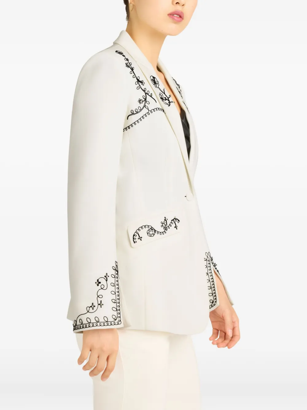 Cinq À Sept Cheyenne Soutache-embellished Blazer In Neutral
