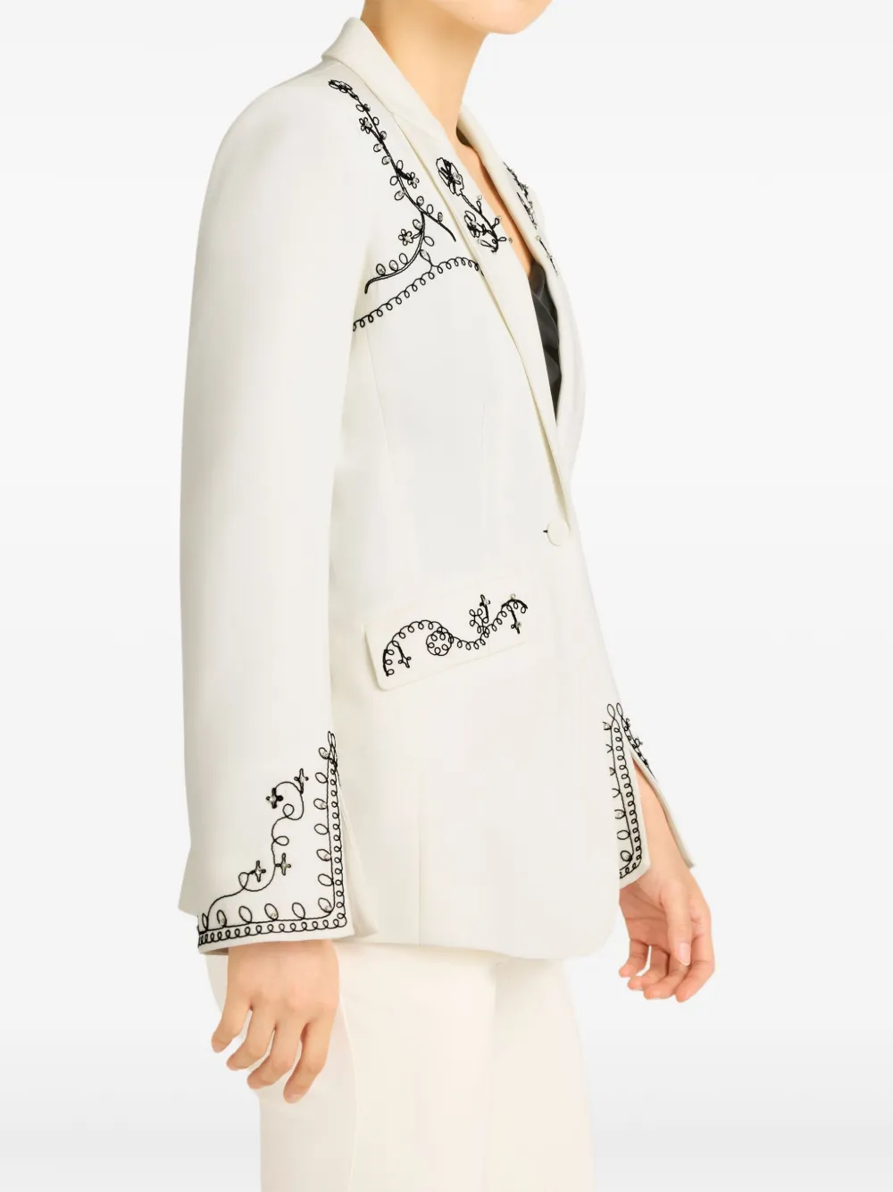 Cinq A Sept Cheyenne blazer verfraaid met soutache Beige