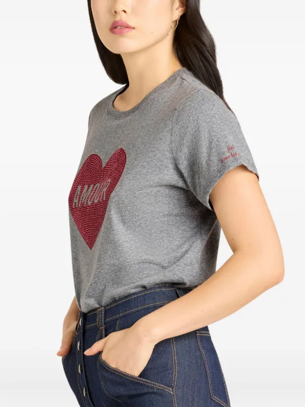 Cinq A Sept ハート Tシャツ | グレー | FARFETCH JP