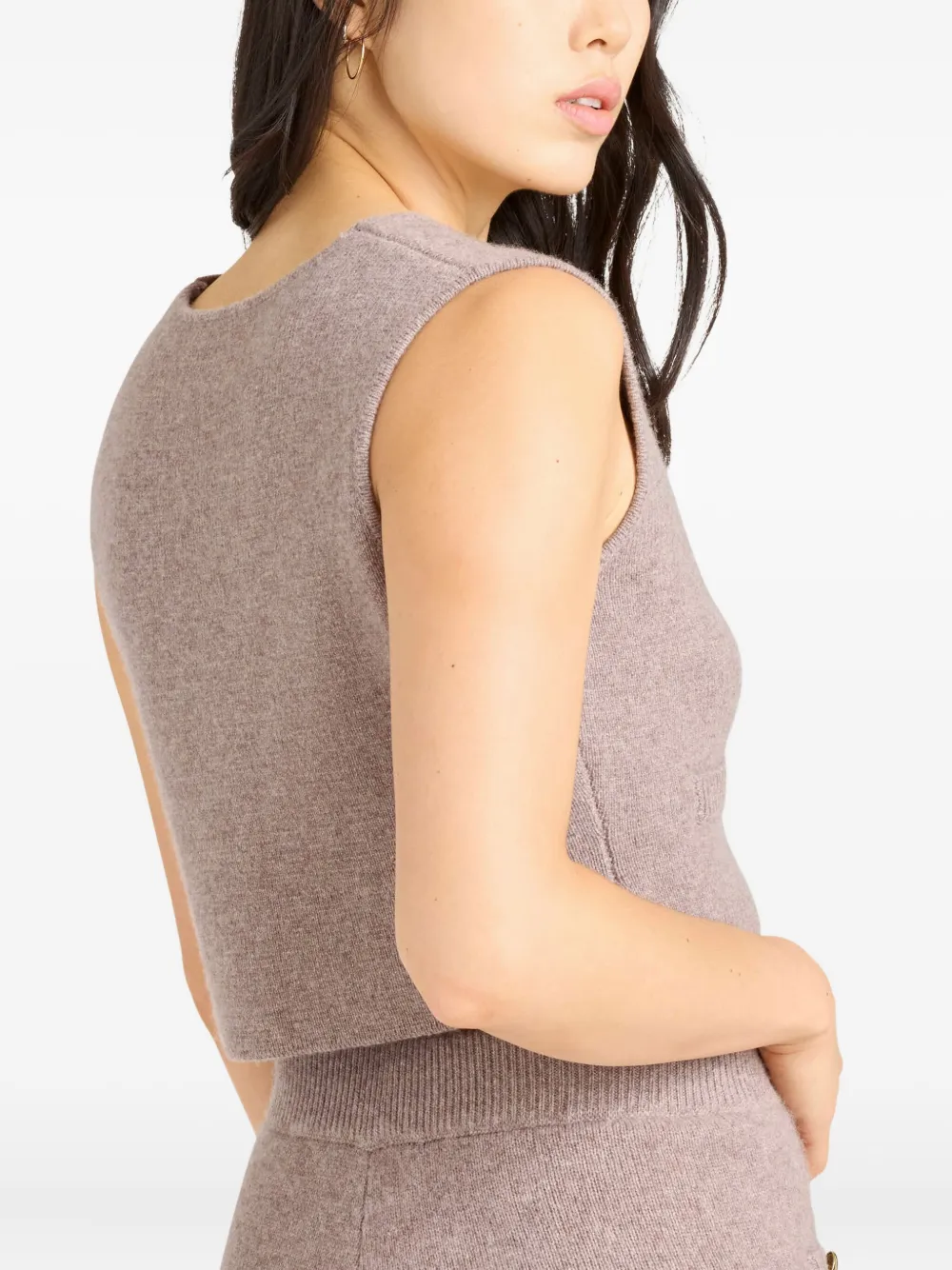 Cinq À Sept Mykah Cashmere Buttoned Gilet In Neutral