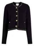 Cinq A Sept chain-trimmed buttoned cardigan - Blue