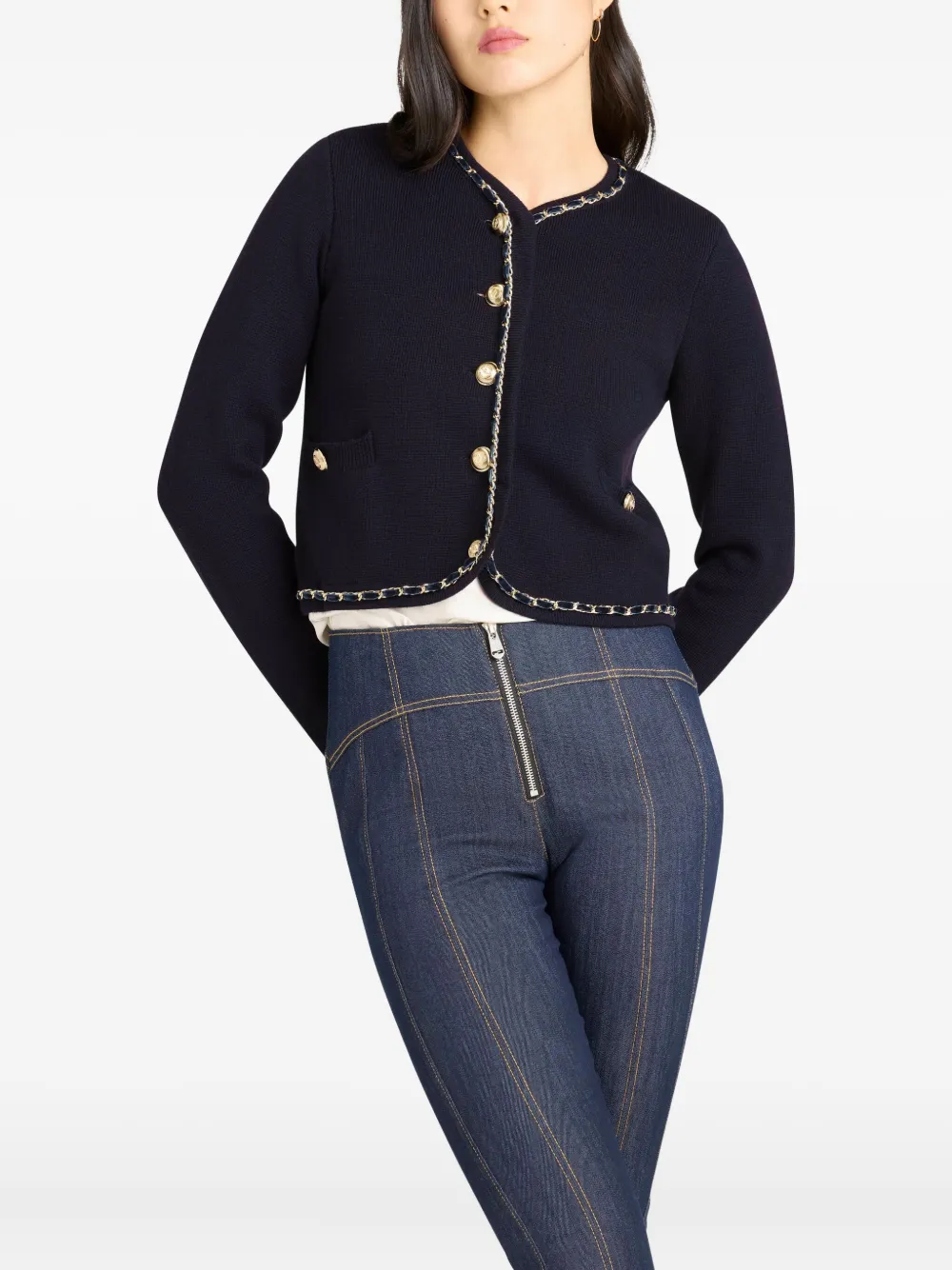Cinq À Sept Cinq A Sept Structured Benoite Cardigan In Black