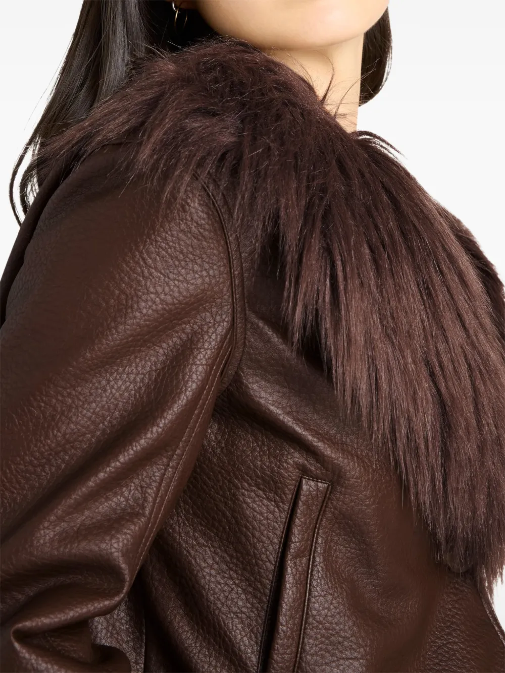 Cinq A Sept Panama jack van imitatiebont Bruin