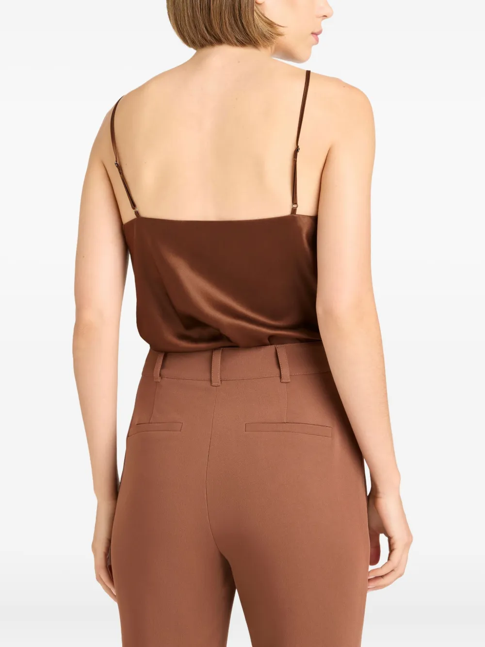 Cinq A Sept Marta zijden top Bruin