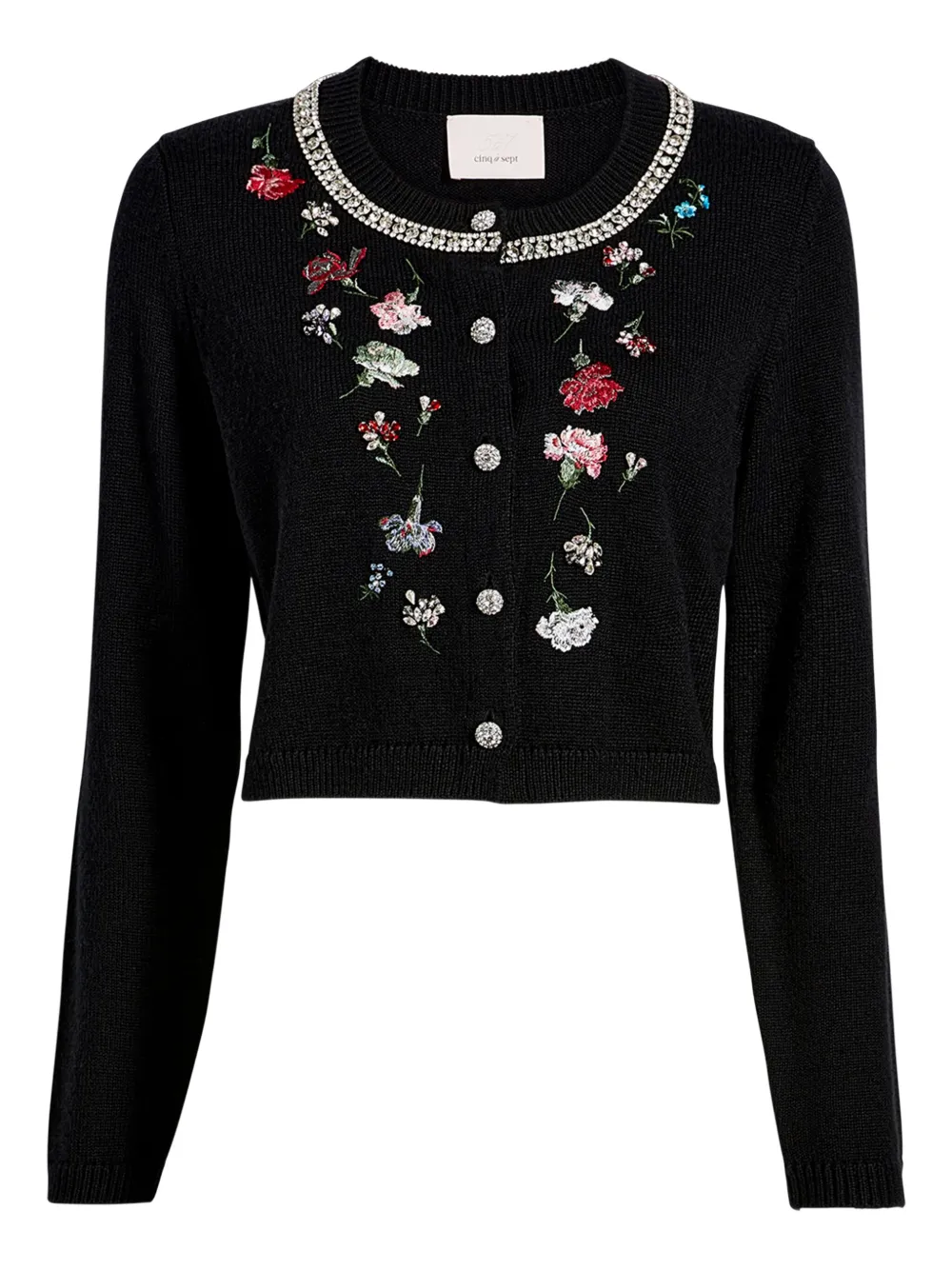 Cinq A Sept Isolde tumbling-carnation floral cardigan - ブラック Cinq A Sept Isolde tumbling-carnation floral cardigan - ブラック