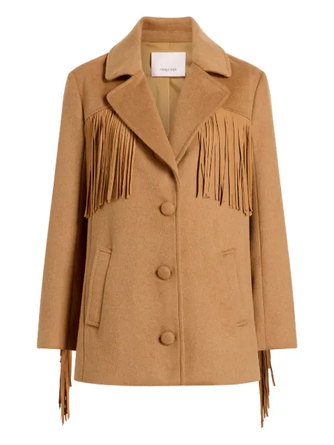 Cinq A Sept fringe-detail button coat