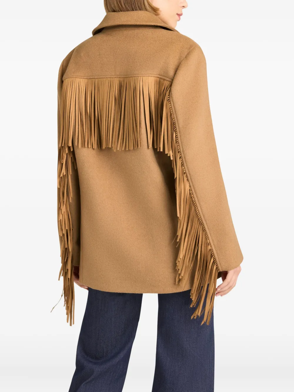 Cinq À Sept Cinq A Sept Keeley Fringe Trim Coat In Brown
