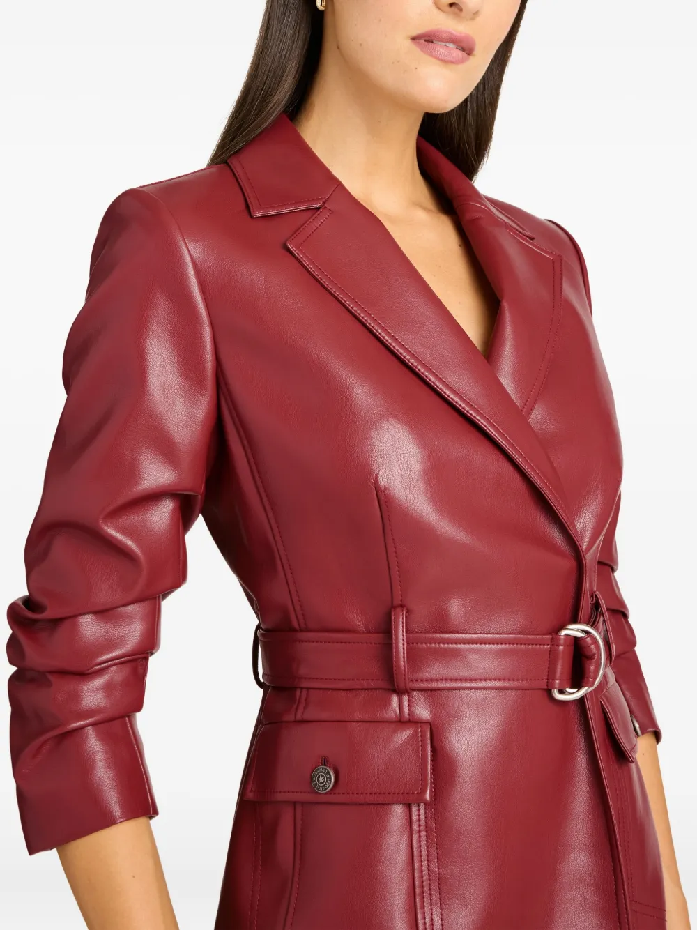 Cinq A Sept Jurk met ceintuur Rood