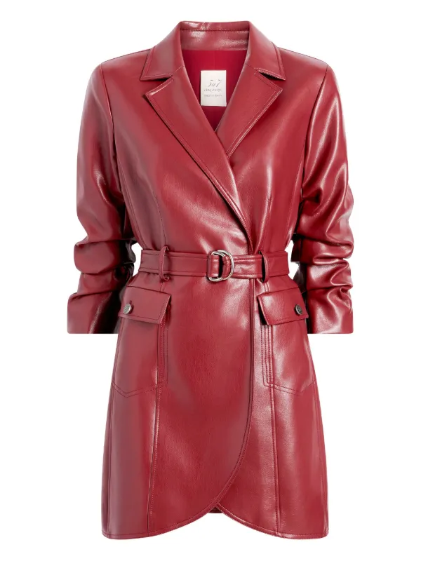 Cinq A Sept Belted Dress | Red | FARFETCH