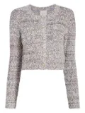 Cinq A Sept pearl-button tweed cardigan - Neutrals