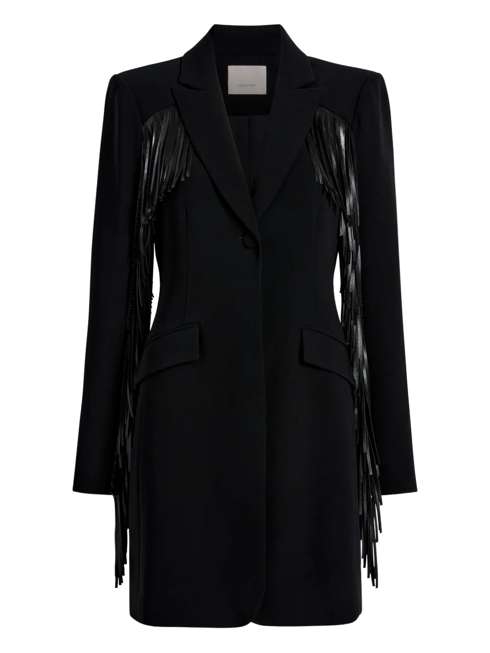 Cinq A Sept Joelette fringe mini dress - ブラック Cinq A Sept Joelette fringe mini dress - ブラック