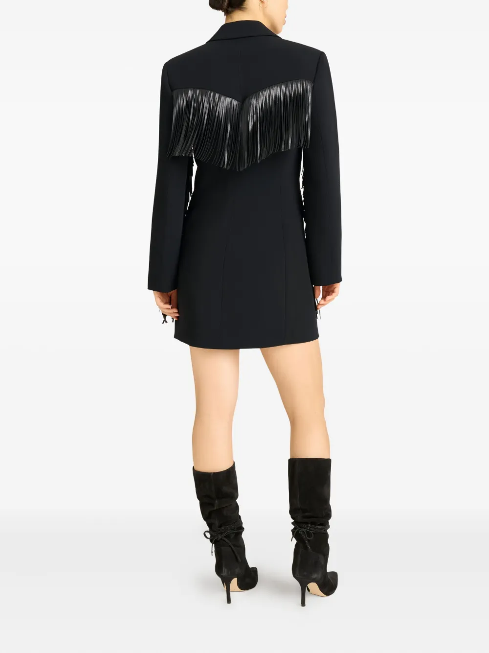 Cinq A Sept Joelette mini-jurk met franje Zwart